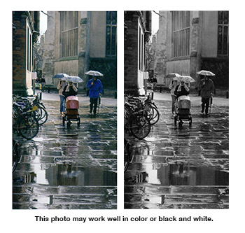 Black and white choice.