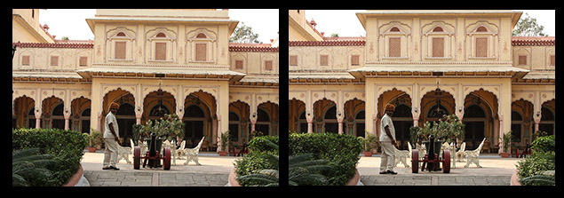 Adjusting perspective and straightening.