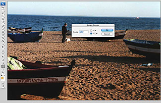 Horizon line adjustment.