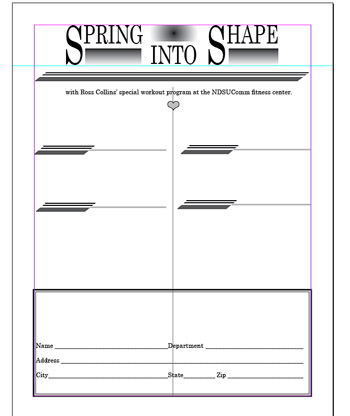 Spring into shape flyer