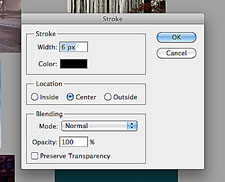 Stroke dialogue box.