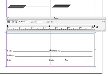 Illustration of leadered tabs.