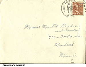 Spencer-style cursive.